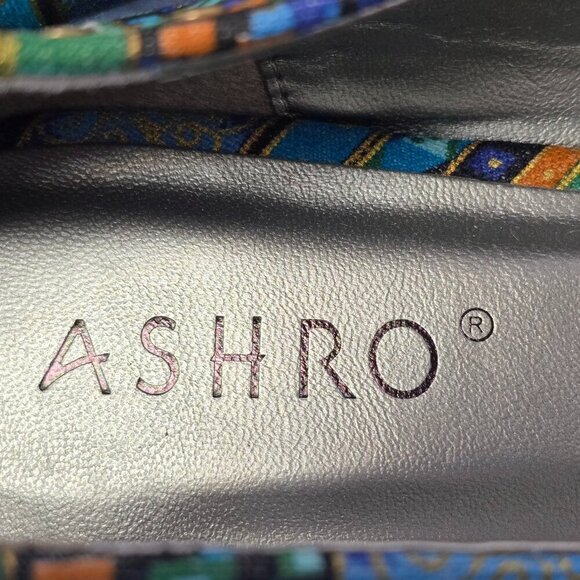 COREENA PRINT FLAT BY ASHRO PATTEREND WITH BEADS AND SEQUINS, NWOT WOMENS 12 - Picture 6 of 8